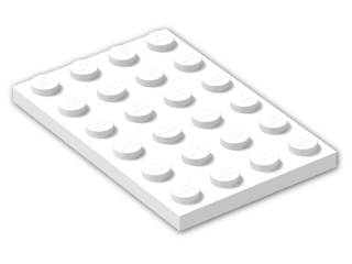 LEGO® Brick: Plate 4 x 6 3032 | Color: White