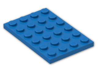 LEGO® Brick: Plate 4 x 6 3032 | Color: Bright Blue