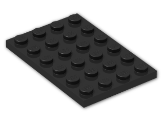 LEGO® Stein: Plate 4 x 6 3032 | Farbe: Black