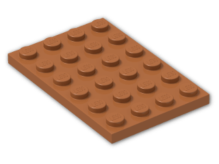 LEGO® Brick: Plate 4 x 6 3032 | Color: Dark Orange