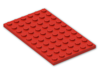 LEGO® Brick: Plate 6 x 10 3033 | Color: Bright Red