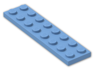 LEGO® Brick: Plate 2 x 8 3034 | Color: Medium Blue