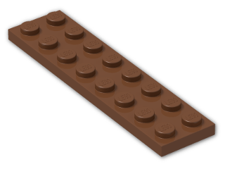 LEGO® Brick: Plate 2 x 8 3034 | Color: Reddish Brown