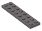 LEGO® Brick: Plate 2 x 8 3034 | Color: Dark Stone Grey