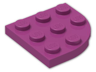 LEGO® Stein: Plate 3 x 3 Corner Round 30357 | Farbe: Bright Reddish Violet