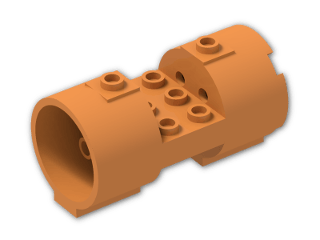 LEGO® Brick: Cylinder 3 x 6 x 2 2/3 Horizontal 30360 | Color: Bright Orange