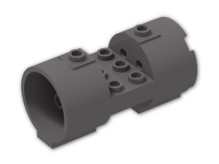 LEGO® Stein: Cylinder 3 x 6 x 2 2/3 Horizontal 30360 | Farbe: Dark Stone Grey