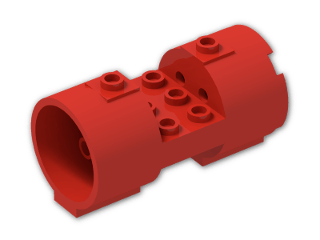 LEGO® Stein: Cylinder 3 x 6 x 2 2/3 Horizontal 30360 | Farbe: Bright Red