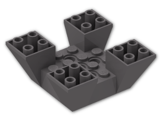 LEGO® Stein: Slope Brick 65 6 x 6 x 2 Inverted Quadruple 30373 | Farbe: Dark Stone Grey