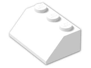 LEGO® Brick: Slope Brick 45 2 x 3 3038 | Color: White