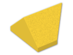 LEGO® Brick: Slope Brick 45 1 x 2 Double / Inverted without Centre Stud 3049c | Color: Bright Yellow