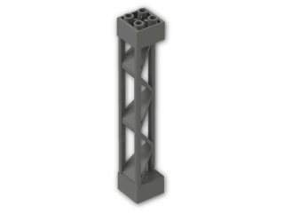 LEGO® Brick: Support 2 x 2 x 10 Girder Triangular 30517 | Color: Dark Grey