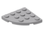 LEGO® Stein: Plate 4 x 4 Corner Round 30565 | Farbe: Medium Stone Grey