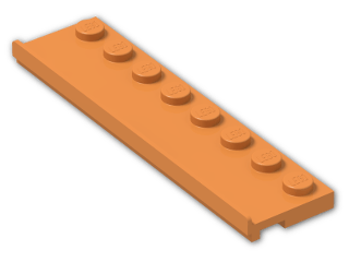 LEGO® Stein: Plate 2 x 8 with Door Rail 30586 | Farbe: Bright Orange