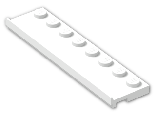 LEGO® Stein: Plate 2 x 8 with Door Rail 30586 | Farbe: White