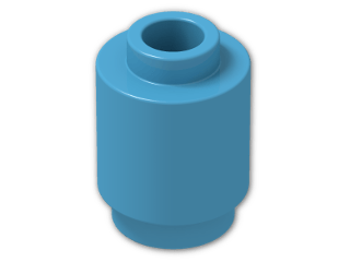 LEGO® Stein: Brick 1 x 1 Round with Hollow Stud 3062b | Farbe: Dark Azur