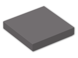 LEGO® Brick: Tile 2 x 2 with Groove 3068b | Color: Dark Stone Grey