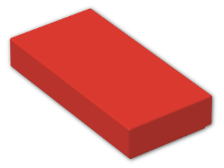LEGO® Stein: Tile 1 x 2 with Groove 3069b | Farbe: Bright Red