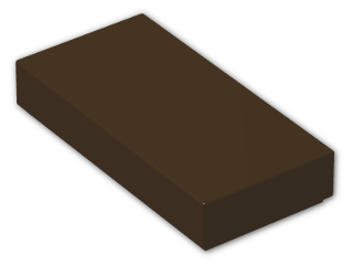 LEGO® Stein: Tile 1 x 2 with Groove 3069b | Farbe: Dark Brown