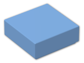 LEGO® Brick: Tile 1 x 1 with Groove 3070b | Color: Medium Blue