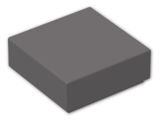 LEGO® Brick: Tile 1 x 1 with Groove 3070b | Color: Dark Stone Grey