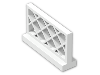 LEGO® Brick: Fence Lattice 1 x 4 x 2 3185 | Color: White
