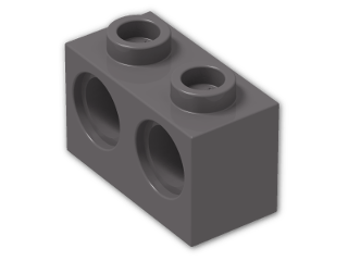 LEGO® Stein: Technic Brick 1 x 2 with Holes 32000 | Farbe: Dark Stone Grey