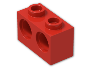 LEGO® Brick: Technic Brick 1 x 2 with Holes 32000 | Color: Bright Red