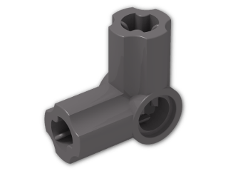 LEGO® Brick: Technic Angle Connector #6 (90 degree) 32014 | Color: Dark Stone Grey