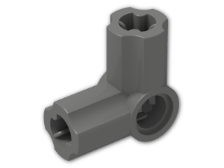 LEGO® Brick: Technic Angle Connector #6 (90 degree) 32014 | Color: Dark Grey