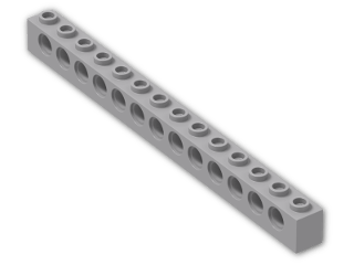 LEGO® Brick: Technic Brick 1 x 14 with Holes 32018 | Color: Medium Stone Grey