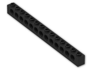 LEGO® Stein: Technic Brick 1 x 14 with Holes 32018 | Farbe: Black