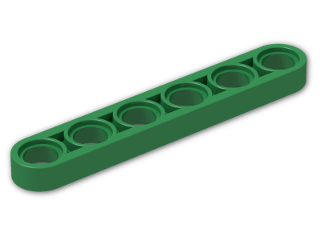 LEGO® Stein: Technic Beam 6 x 0.5 32063 | Farbe: Dark Green