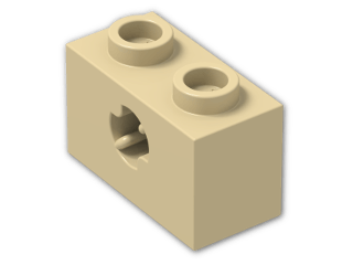 LEGO® Brick: Technic Brick 1 x 2 with Axlehole Type 2 32064b | Color: Brick Yellow