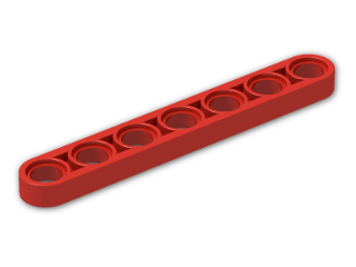 LEGO® Brick: Technic Beam 7 x 0.5 32065 | Color: Bright Red