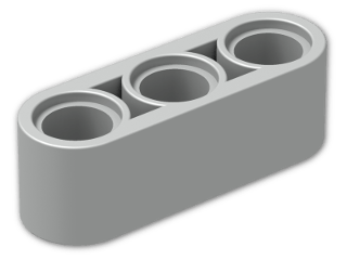 LEGO® Brick: Technic Beam 3 32523 | Color: Silver flip/flop