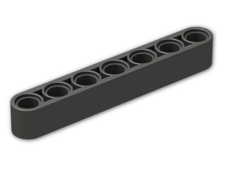 LEGO® Brick: Technic Beam 7 32524 | Color: Metallic Dark Grey