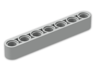 LEGO® Brick: Technic Beam 7 32524 | Color: Silver flip/flop