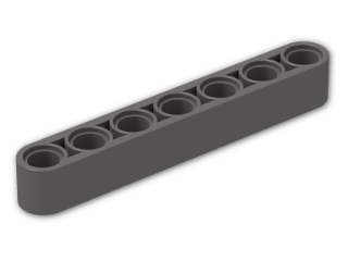 LEGO® Brick: Technic Beam 7 32524 | Color: Dark Stone Grey