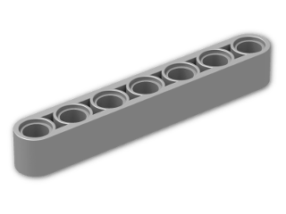 LEGO® Brick: Technic Beam 7 32524 | Color: Silver Metallic