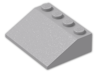 LEGO® Brick: Slope Brick 33 3 x 4 3297 | Color: Medium Stone Grey