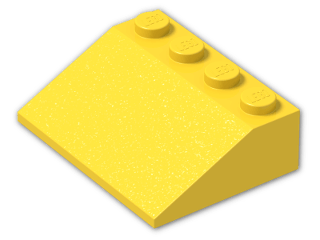 LEGO® Brick: Slope Brick 33 3 x 4 3297 | Color: Bright Yellow