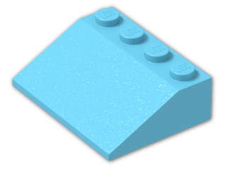 LEGO® Brick: Slope Brick 33 3 x 4 3297 | Color: Medium Azur