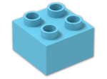 LEGO® Brick: Duplo Brick 2 x 2 3437 | Color: Medium Azur
