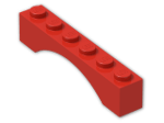 LEGO® Brick: Arch 1 x 6 3455 | Color: Bright Red