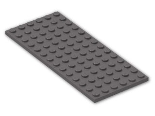 LEGO® Stein: Plate 6 x 14 3456 | Farbe: Dark Stone Grey