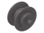 LEGO® Brick: Wheel Centre with Stub Axles 3464 | Color: Dark Stone Grey