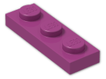 LEGO® Brick: Plate 1 x 3 3623 | Color: Bright Reddish Violet