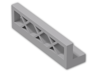 LEGO® Brick: Fence Lattice 1 x 4 x 1 3633 | Color: Medium Stone Grey