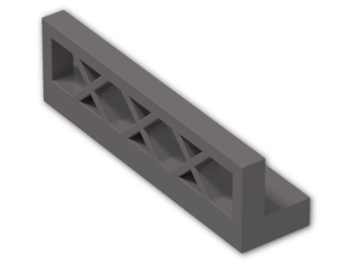 LEGO® Brick: Fence Lattice 1 x 4 x 1 3633 | Color: Dark Stone Grey